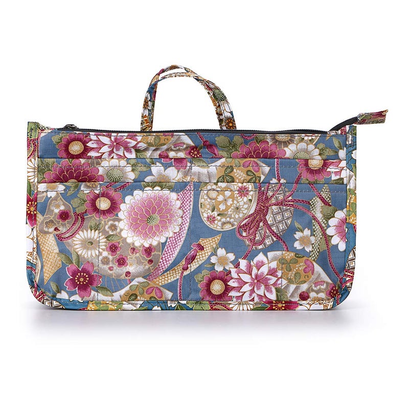 BTSKY Printing Handbag Organizers Inside Purse Insert-High Capacity 13 Pockets Bag Tote Organizer with Handle Sunflower - Image 1